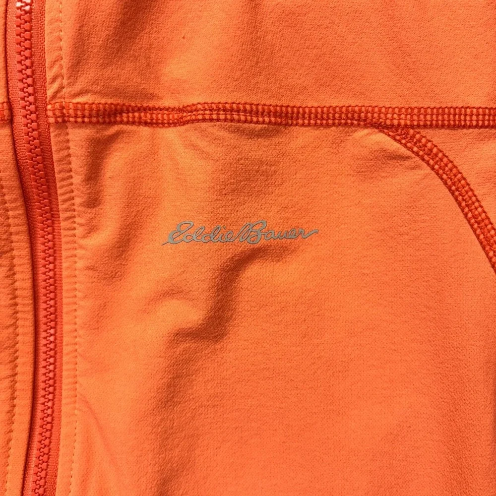 Eddie Bauer First Ascent Jacket Womens Medium Orange Soft Shell Full Zip Hiking‎
